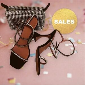 Cute black sandal schutz heels